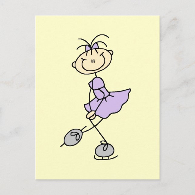 Lilac Dress Figure Skater Tshirts and Gifts Postkarte (Vorderseite)