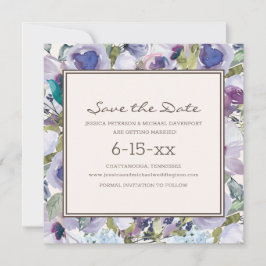 Lilac Dusty Blue Boho Floral Wedding Rett Date