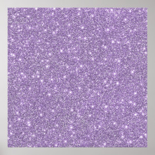 Lilac Elegante Glamour Imitat Glitzer Poster
