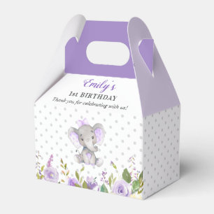 Lilac Elephant erste Geburtstagsparty Little Peanu Geschenkschachtel