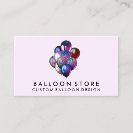 Lilac Event Plan Party Decoration Glitzer Balloons Visitenkarte