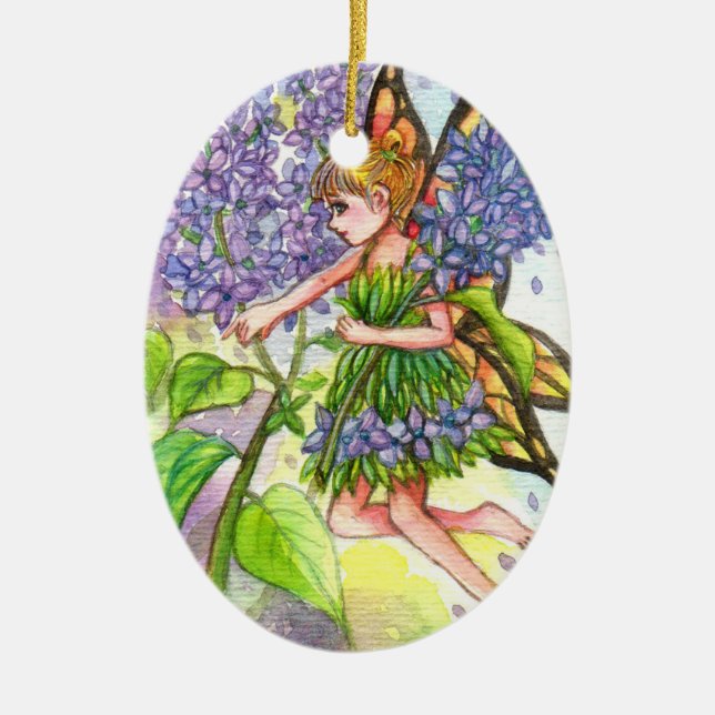 Lilac Fairy Keramik Ornament (Vorne)