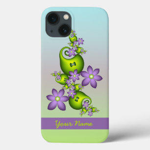 Lilac Fantasy Blume Grüne Formen Fraktal Name Case-Mate iPhone Hülle