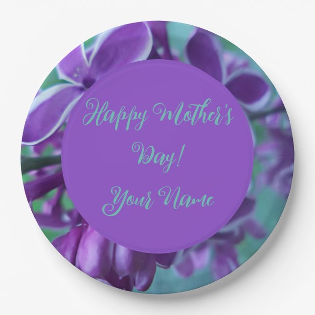 Lilac Farbvielfalt Pappteller (Vorderseite)