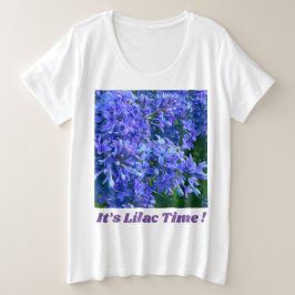 Lilac Festival Romantisches blaues lila Foto Große Größe T-Shirt