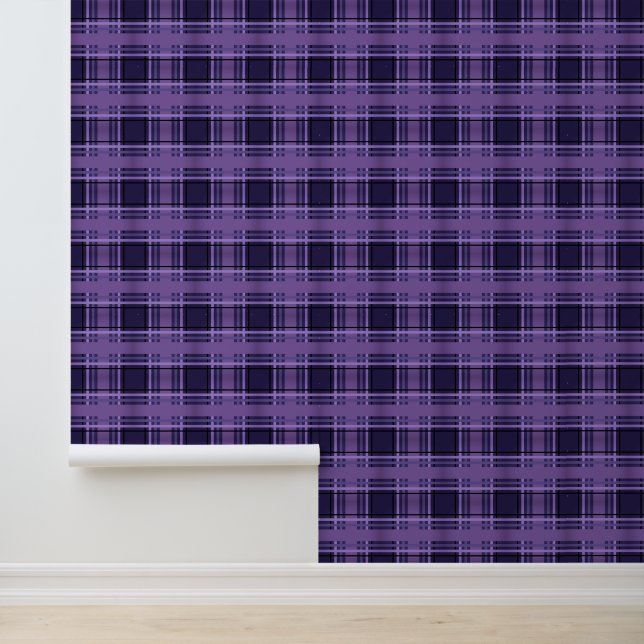 Lilac Fields Plaid Tartan Tapete (Anwendung)