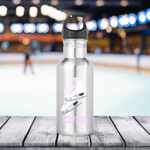 Lilac Figure Skate Personalisiert Girls Edelstahlflasche