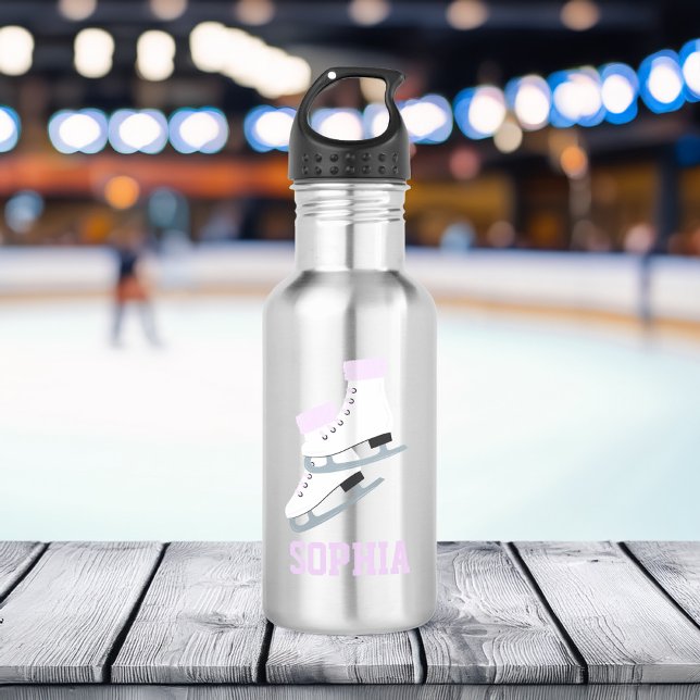 Lilac Figure Skate Personalisiert Girls Edelstahlflasche (Von Creator hochgeladen)
