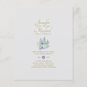 Lilac Floral Brautparty per Post oder Hochzeit