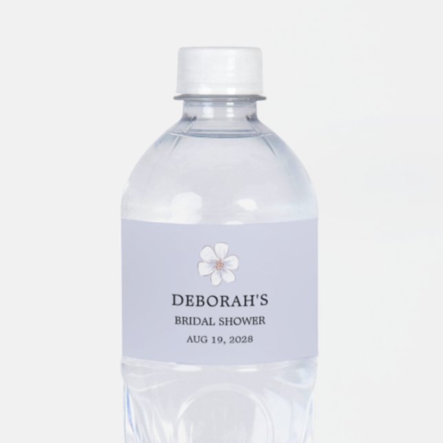 Lilac Floral Brautparty Wasserflaschenetikett (Von Creator hochgeladen)