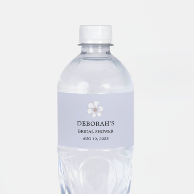 Lilac Floral Brautparty Wasserflaschenetikett (Von Creator hochgeladen)