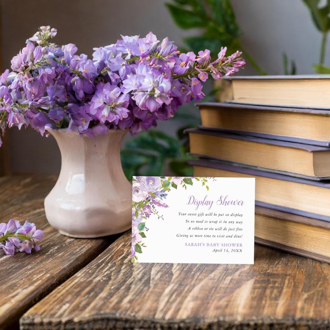 Lilac Floral Display Showdusche ohne Geschenk Wrap Begleitkarte (Von Creator hochgeladen)