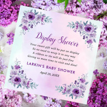 Lilac Floral Display Showdusche ohne Geschenk Wrap