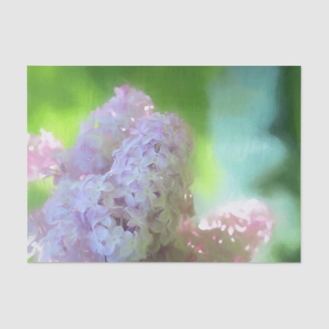 Lilac Floral Lila Green Art Design Seidenpapier (Vorderseite)