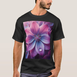 Lilac Floral Lila und rosa T-Shirt