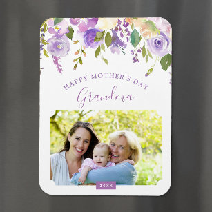 Lilac Floral Mother Day Foto Magnet
