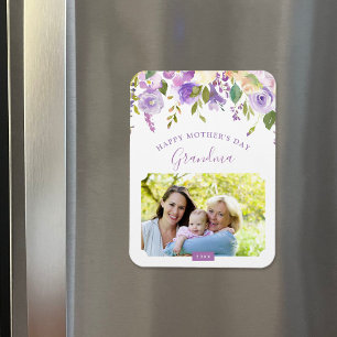 Lilac Floral Mother Day Foto Magnet