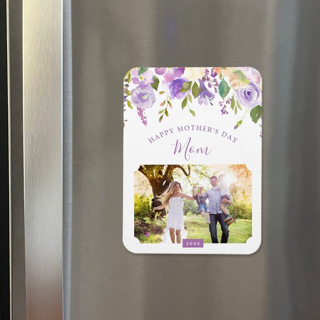 Lilac Floral Mother Day Foto Magnet (Von Creator hochgeladen)