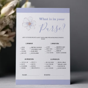 Lilac Floral Was in Purse Brautparty Game