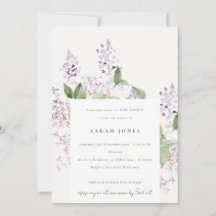 Lilac Floral Wreath Hütte Garden Baby Dusche