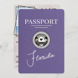 Lilac Florida Passport Save the Date