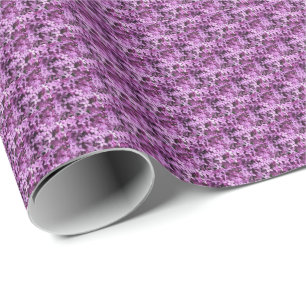 Lilac Foto Gefleckte halbe Tropfen Geschenkpapier