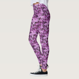 Lilac Foto | Gefleckte halbe Tropfen | Leggings