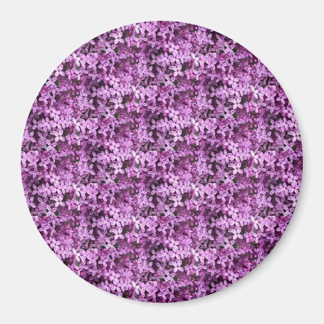Lilac Foto | Gefleckte halbe Tropfen | Magnet (Vorne)