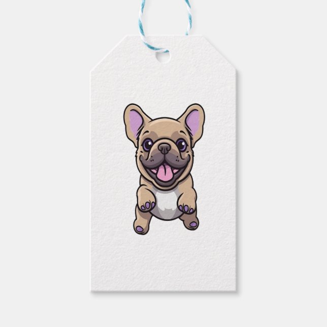Lilac French Bulldog 9 Geschenkanhänger (Vorderseite)