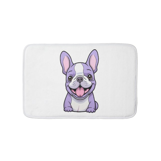 Lilac French Bulldog Badematte (Vorderseite)