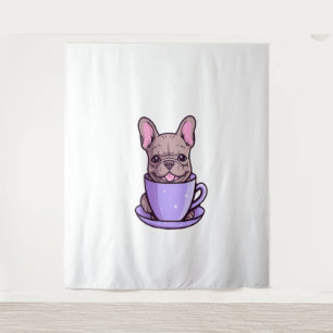 Lilac French Bulldog Wandteppich