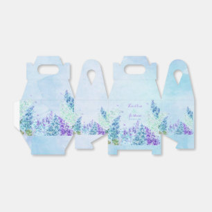 Lilac Garden Wasserfarbe Türkis Lavendel Lila Geschenkschachtel