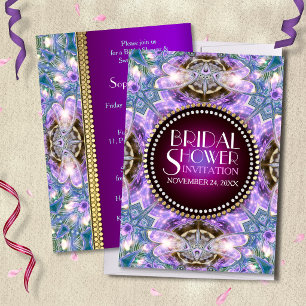 Lilac Geo Dragonfly Magic Bridal Dusche Einladung