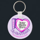Lilac Gift I Liebe My Girlfriend Birthday Schlüsselanhänger<br><div class="desc">Lilac Gift I Liebe My Girlfriend Birthday</div>