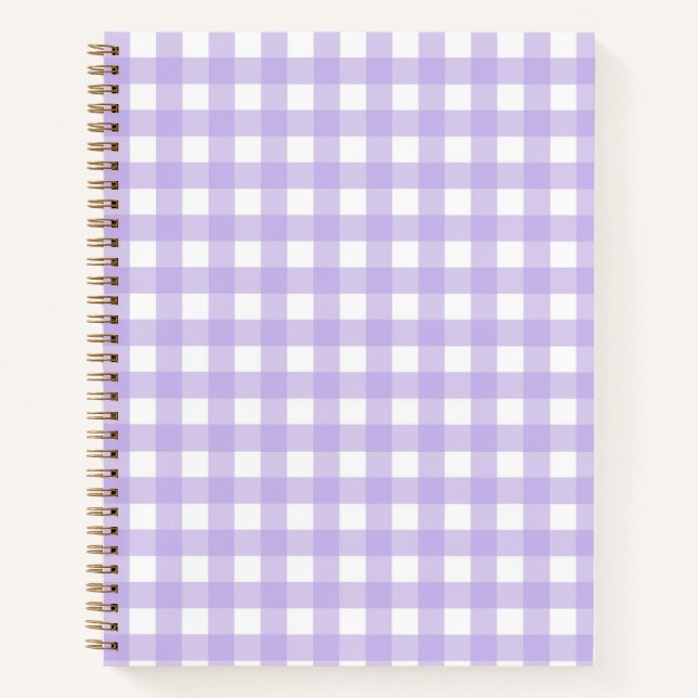 Lilac Gingham Notebook Notizbuch (Vorderseite)