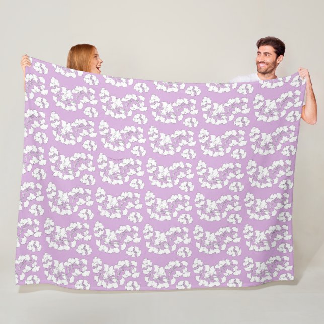 Lilac Ginkgo Biloba Fleece Blanket (Beispiel)
