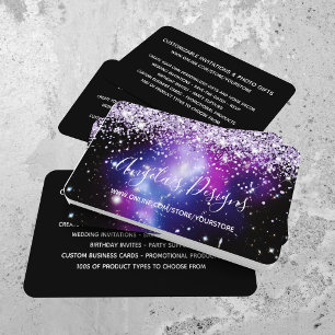 Lilac Glitzer Blue Lila Galaxy Online Store Visitenkarte