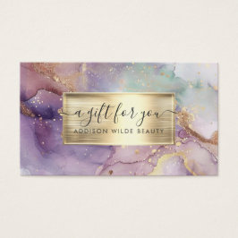 Lilac Glitzer Watercolor Imitate Gold Salon Gesche