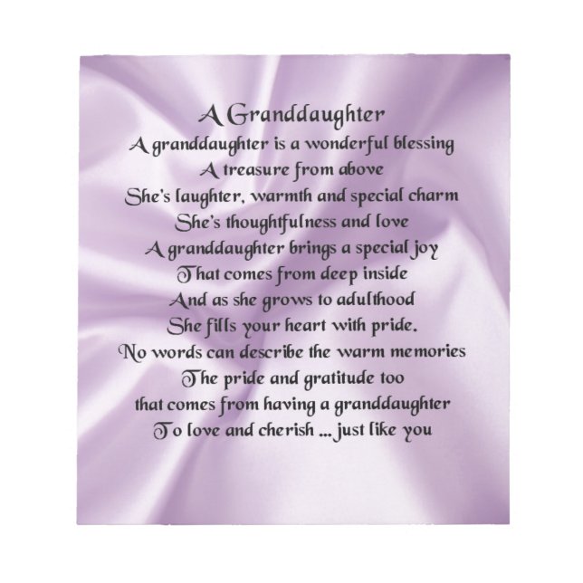 lilac Grandtochter Geem Notizblock (Vorderseite)