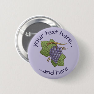 Lilac Grapes Button