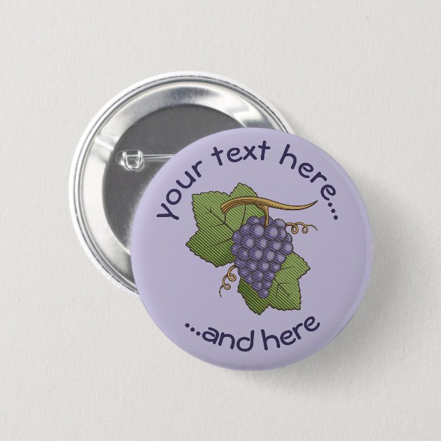 Lilac Grapes Button (Vorne & Hinten)