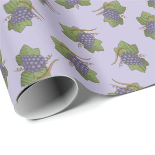 Lilac Grapes Pattern Geschenkpapier