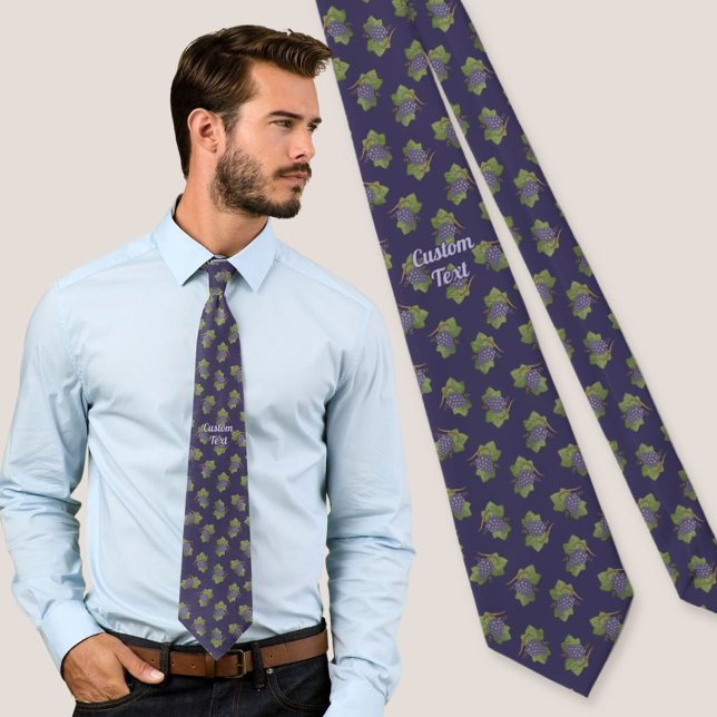 Lilac Grapes Pattern Krawatte (Von Creator hochgeladen)