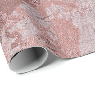 Lilac Gray Grungy Marble Shiny Metallic Strokes Geschenkpapier