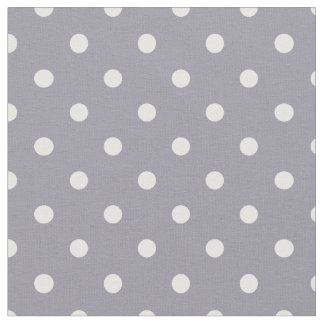Lilac Grey & White Polka Dot Stoff