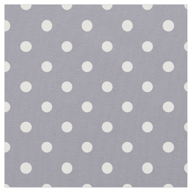Lilac Grey & White Polka Dot Stoff (Nahaufnahme)