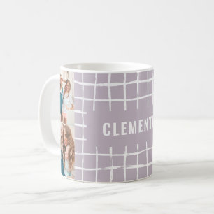 Lilac grid 4 Foto modern und einfach Kaffeetasse