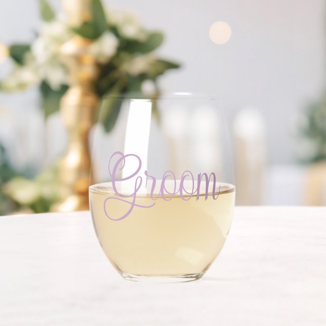 Lilac Groom Weinglas Ohne Stiel (Insitu (Hochzeit))