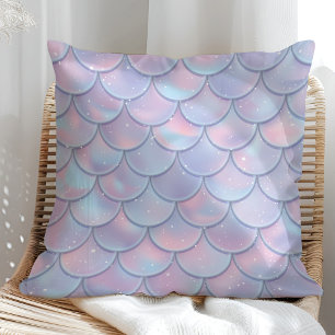 Lilac Holographic Mermaid Scales Kissen