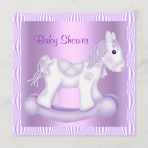 LILAC HÜBSCH ROCKING HORSE BABY DUSCHE EINLADUNG